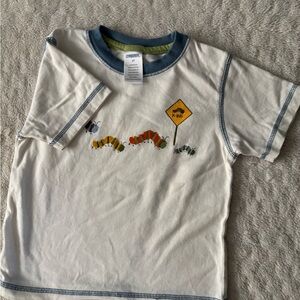 OshKosh B'gosh White Tee with Colorful Caterpillar Design
